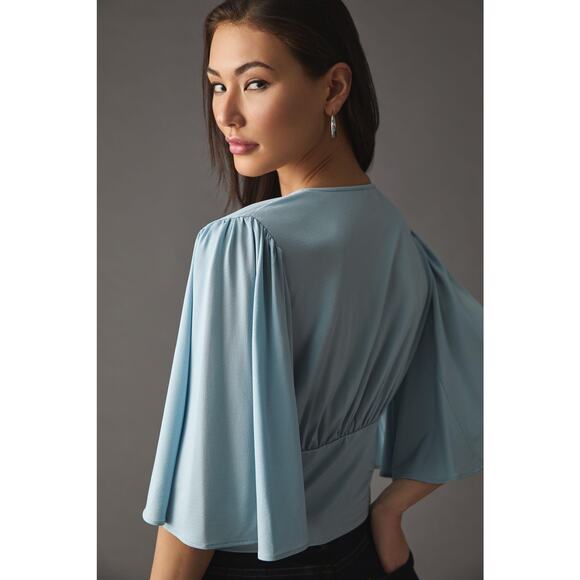 Anthropologie Draped V-Neck Top - New Large - Picture 3 of 5